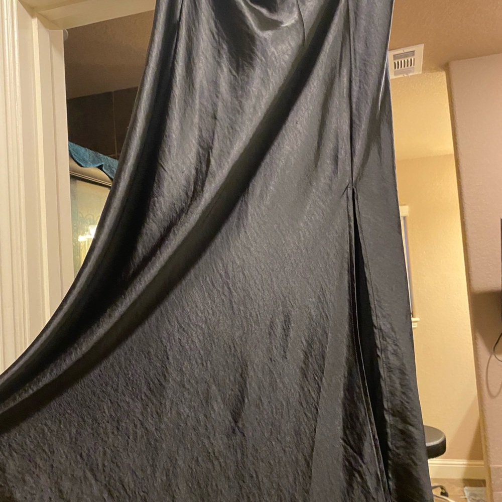 COPY - Black long skirt, open on the side super cute used